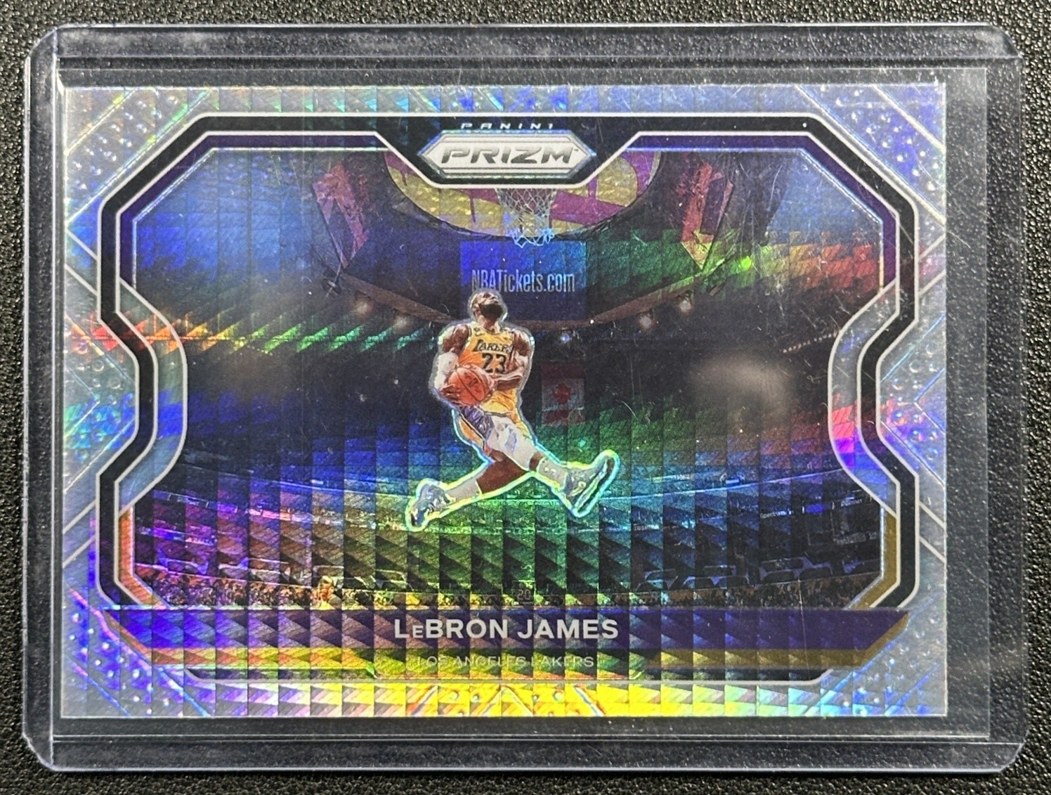 LEBRON JAMES 2020-21 PANINI PRIZM #1 KOBE TRIBUTE DUNK HYPER LAKERS