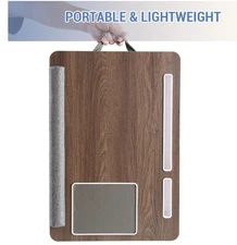 Foldable Adjustable Laptop Bed Table Lap Desk with Mouse Pad & Wrist Support