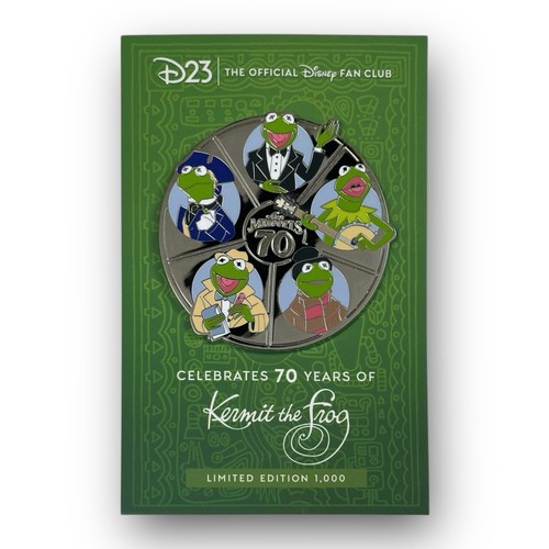 D23 Exclusive Kermit the Frog 70th Anniversary Pin The Muppets Limited Edition