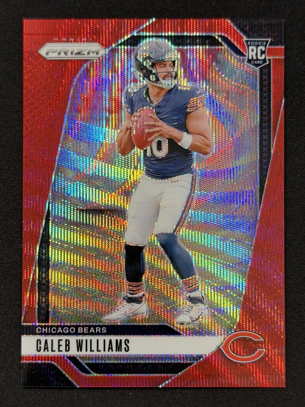 2024 Panini Prizm - Rookies Caleb Williams #301 Red Wave Prizm /149 (RC)