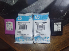 HP 65XL Black and HP 65 Tri-Color Ink Cartridges New Genuine