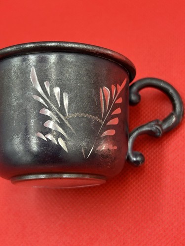 Vintage Black TIN Cup - Picture 2 of 8