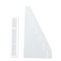 2Pcs Diy -Kristall -Epoxidharz -Schimmelprotokoll -Rack Silikonform Diy