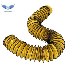 25ft L 8Inch PVC Flexible Duct Hosing Retardant with Adjustable Rope D-Ring