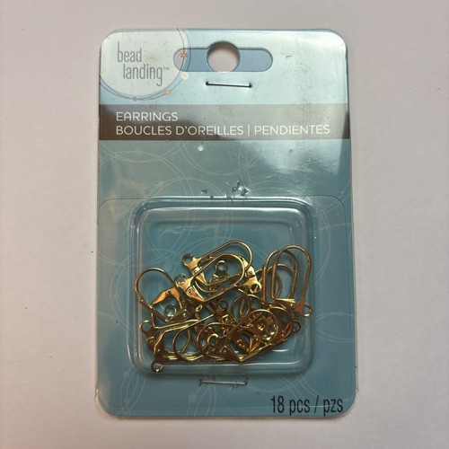 Gold Tone Lever back Earring Findings For Crafting By Bead Landing DIY - Picture 1 of 7