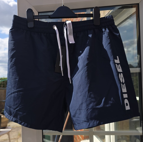 MENS DIESEL SWIM SHORTS TRUNKS SIZE M BRAND NEW DARK NAVY BLUE - Picture 6 of 9