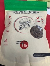 BLACK SOLDIER FLY LARVAE  1 LB BAG  GRUB TERRA