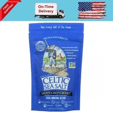 Light Grey Celtic Sea Salt 1 Pound Resealable Bag   Additive-Free, Delicious Sea