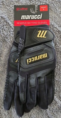 Marucci Pittards Reserve Batting Gloves Size Adult Large Black New Softball Base