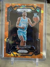 Brandon Miller 2023-24 Panini Prizm Orange Cracked Ice Prizm RC #152