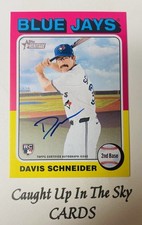 2024 Topps Heritage High Number Davis Schneider RC “Real One” On Card Auto Jays