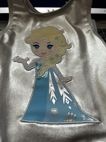 Disney Store Girls Elsa - Frozen - Shimmering Silver Swimsuit - Size 4 - Picture 2 of 6