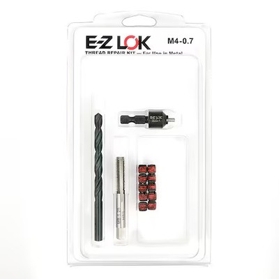 Thread Repair Kit, Self Locking Thread Inserts, Steel, 10 Inserts, Ez-450-4