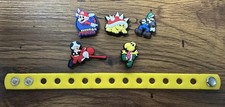 Lot of 5 Mario Croc Charms with Bracelet   Jibbitz Style   Super Mario Bros