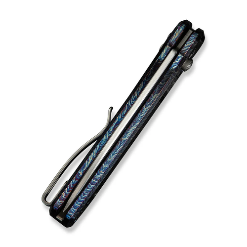 Coltello WE Nightblade 22046-4 blu fiammato titanio CPM 20CV coltello acciaio - Foto 6 di 8