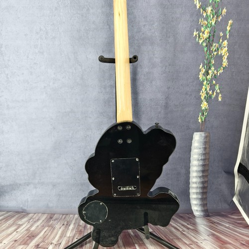 Custom Mario E-Gitarre mit H-H Tonabnehmern schwarz Griffbrett Ahorn Hals - Bild 8 von 9