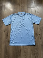 Collars Co Dress Collar Polo Shirt Check Blue White Men s Size Large Polyester