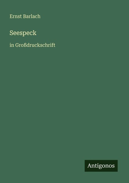 Seespeck In GroßDruckschrift Ernst Barlach Taschenbuch Deutsch 2025-image