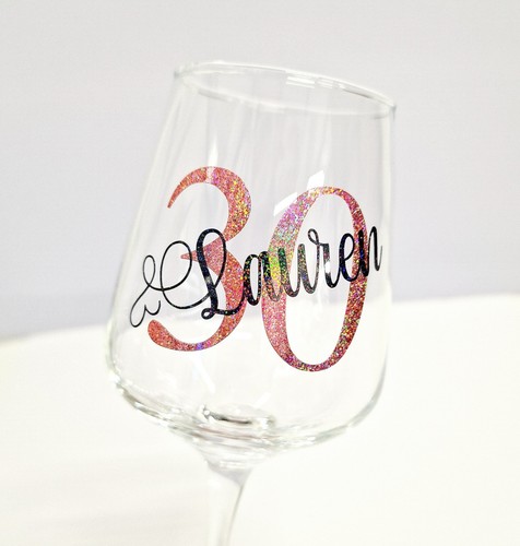 Personalised 30th Birthday Gifts For Her Wine Glass Mum Auntie Sister BestFriend - Picture 6 of 22