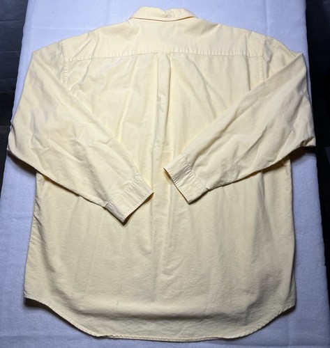 De Colección Gap Clásico Oxford Talla XL 2000 Y2K Amarillo Mantequilla Pequeño Defecto Algodón Preppy - Imagen 6 de 7