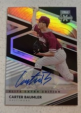 2020 Panini Elite Extra Edition - Carter Baumler #140 Signatures