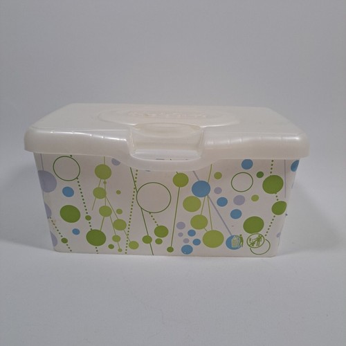 2012 polka dot multi colored Huggies space saver container box easy lift READ - Picture 1 of 9