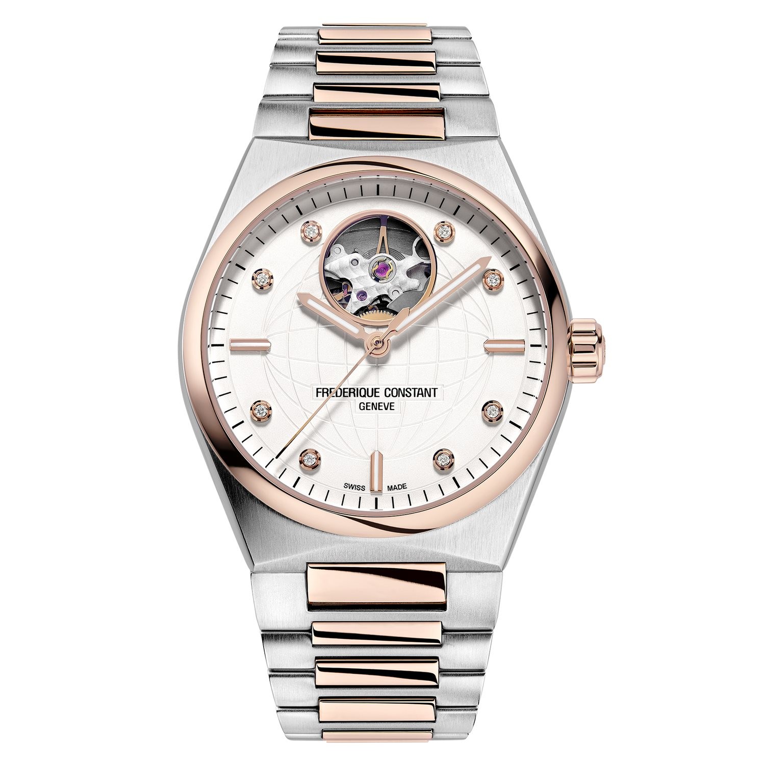 Orologio Frederique Constant Donna Highlife Heart Beat in Acciaio FC-310VD2NH2B