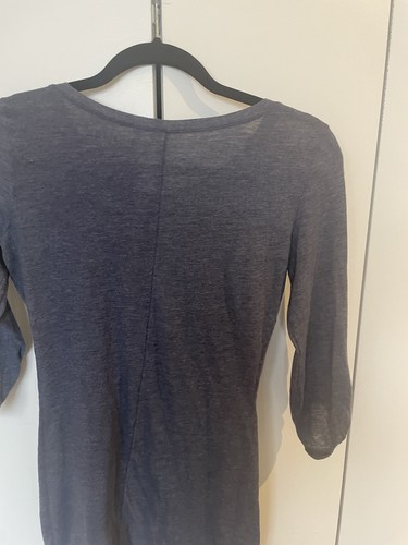 Spenglish Women's washed denim style long fited T Always Keep Smiling SZ S 3/4 s - Picture 13 of 16