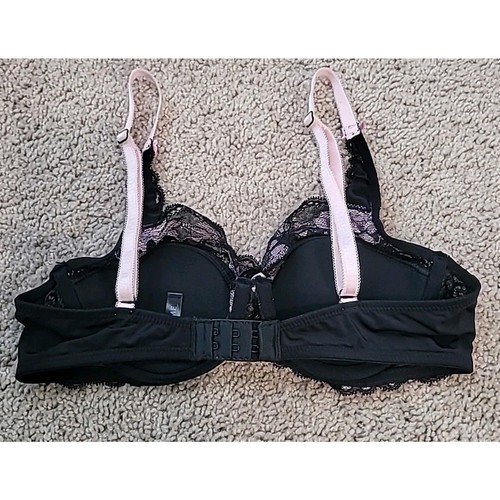Adore Me schwarz süß flieder Bügel Push Up Balconette BH Gr. 34C - Bild 2 von 6