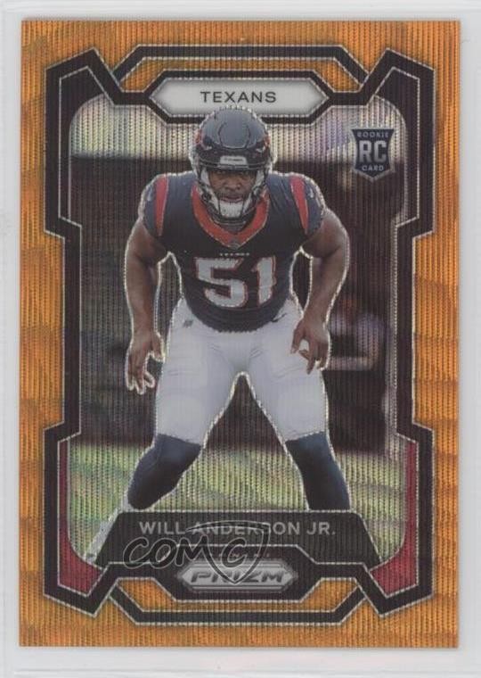 2023 Panini Prizm Rookies Orange Wave 38/60 Will Anderson Jr #342 Rookie RC