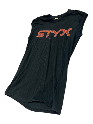 Vintage STYX Concert Tour Shirt-Kilroy Was Here 1983-Black T Shirt-M-100% Cotton - Picture 2 of 13