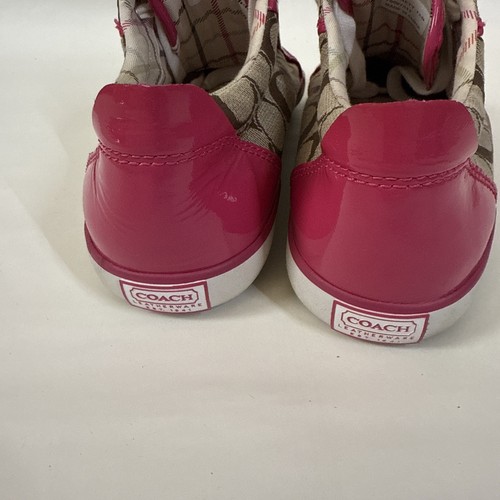 Coach Barrett Women's Brown & Red Casual Sneakers - Size 71/2B - Picture 5 of 9