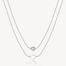 BROSWAY PERFECT COLLANA DOPPIO FILO IN ACCIAIO DA DONNA CON PERLA BPC46  (4815)