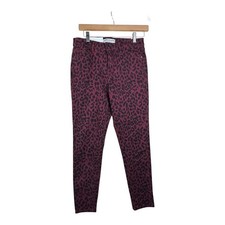 Sanctuary Social Standard Women's Jeans 4 Ankle Skinny Mid Rise Leopard Print