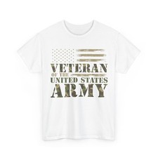 Veteran Of The United States Army Camouflage US Flag Veteran T-Shirt