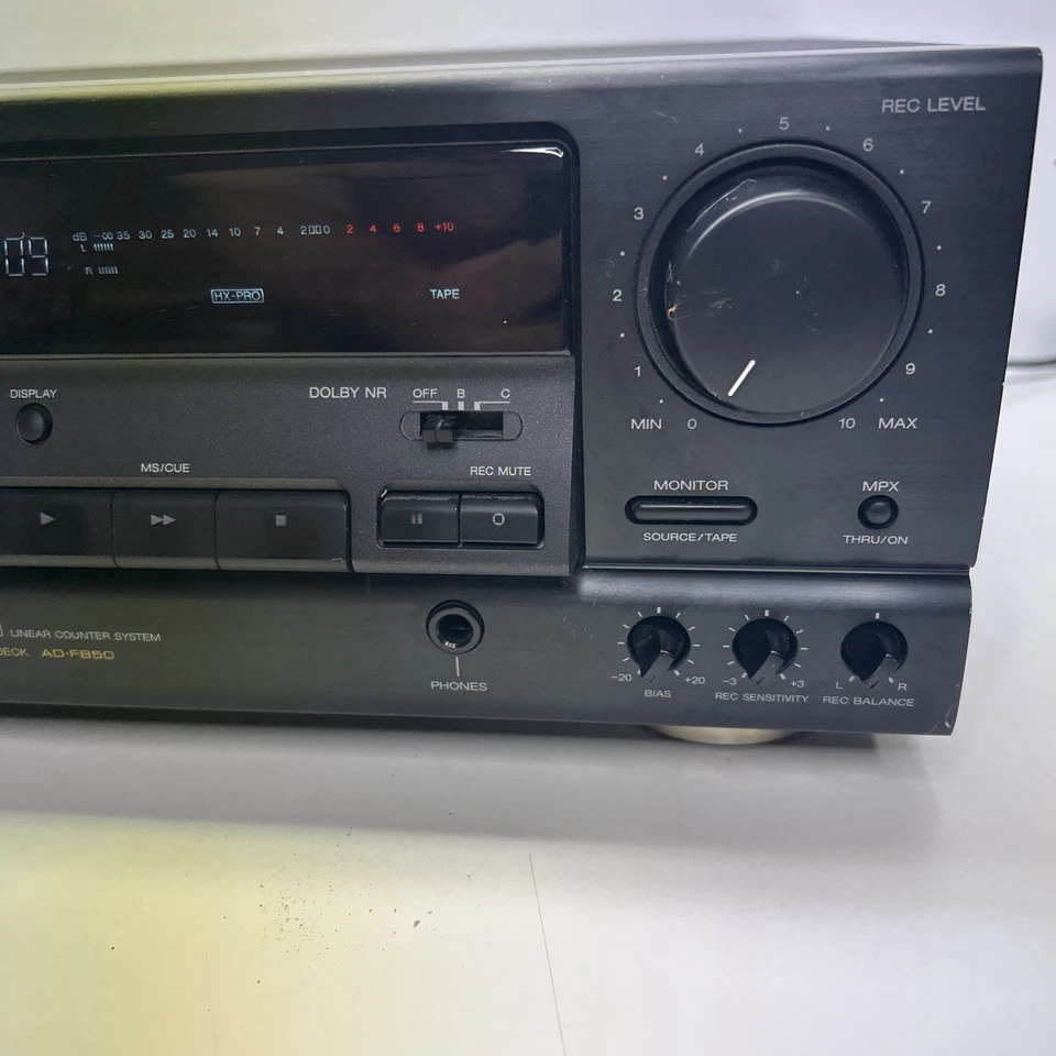 AIWA AD-F850 3 cabezales Cassette Deck, Dolby B/C HX PRO.  PROBADO* Foto 4 de 4