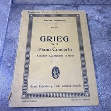 Grieg Op 16 Piano Concerto A Minor No 726 Sheet Music