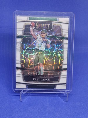 Trey Lance 2022 Select Draft Picks Concourse White Laser Prizm SP 49ers