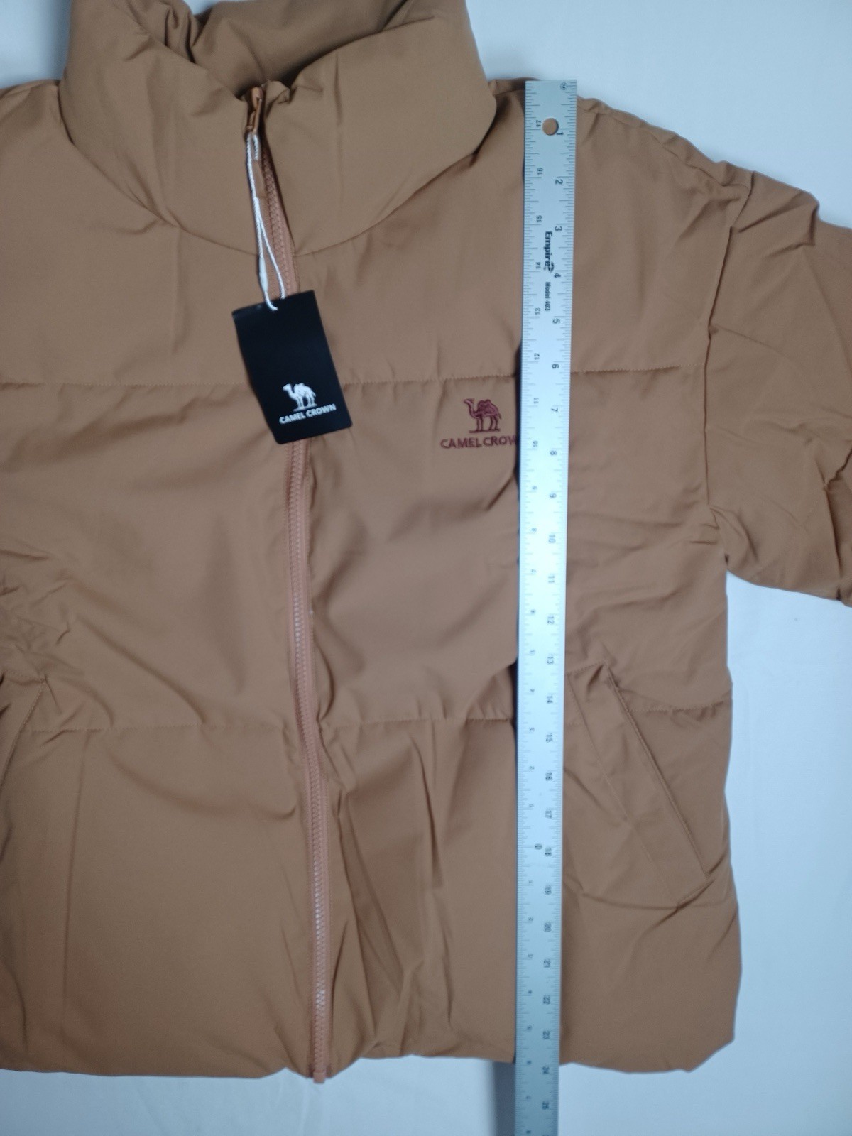 Camel Crown Women’s Winter Full Zip Puffer Jacket size Large, Coffee Color