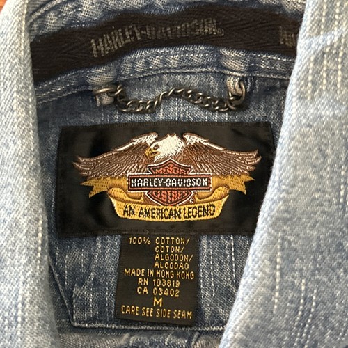 Youth Kids Harley Davidson Denim Vest Size Medium - Picture 4 of 5