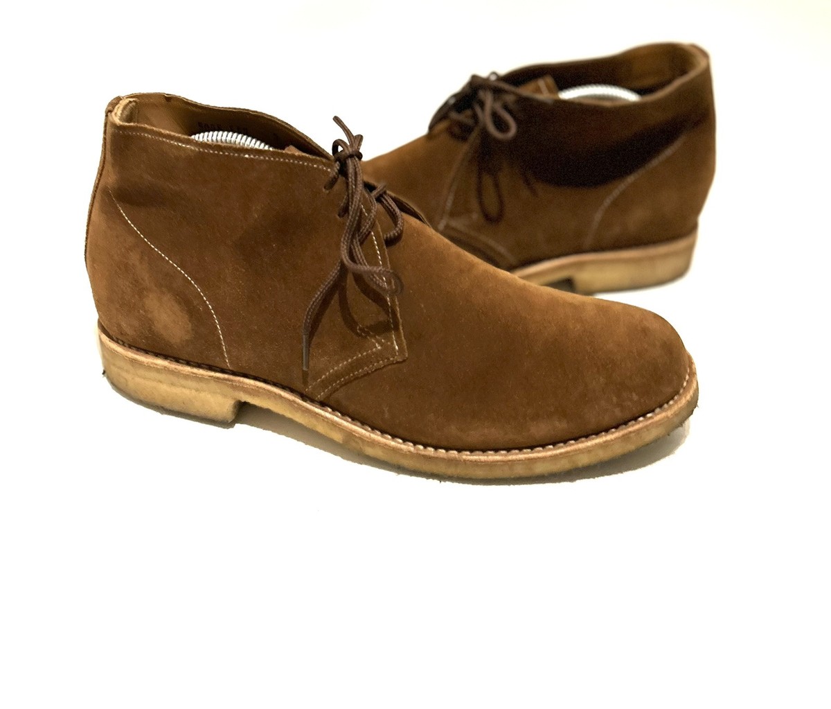 GRENSON OSCAR MENS PRELOVED CHUKKA SUEDE LACE UP BROWN BOOTS Uk 7F