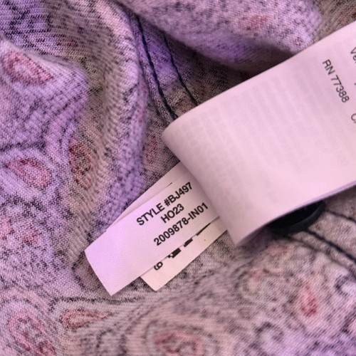 J. Crew Flannel Shirt Men Size L Midweight Regenerative Cotton Paisley Classic - Picture 8 of 10