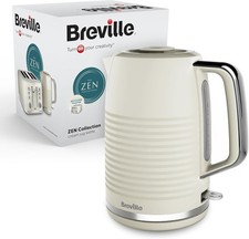 Breville Zen Cream Electric Kettle | 1.7L | 3kW Fast Boil | Cream - Box Damaged