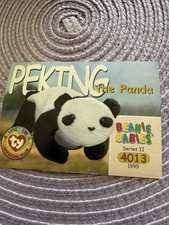 TY BEANIE BABIES TRADING CARD PEKING THE PANDA Series II 1999 4013