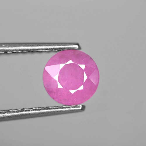 1.00Ct. Natural Gemstone Ruby Pink Round Facet Normal Heated Tanzania Ravishing - Picture 4 of 7