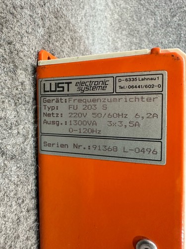 LUST electronic systeme  Frequenzumrichter  LUMI DRIVE  FU 200  Typ: FU 203 S - Picture 5 of 9