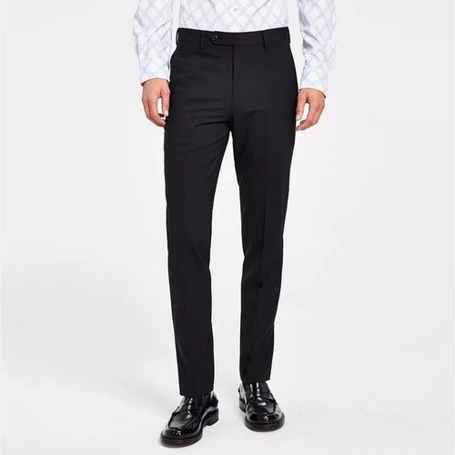Bar III Men's Black Wool Blend Skinny Fit Classic Suit Dress Pants Size 30x30
