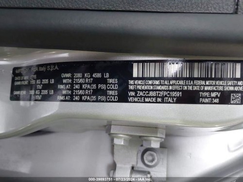 Speedometer Cluster Tachometer 160 MPH Fits 15-17 RENEGADE 1477027 - Picture 9 of 12