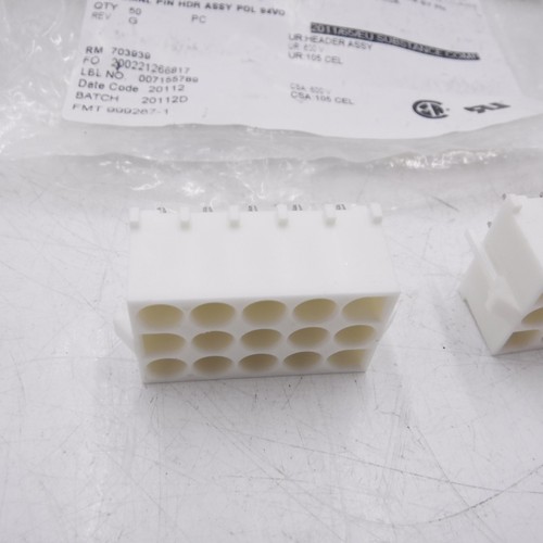 50 Pack TE Conectivity MATE-N-LOK Header AMP Connectors 641976-1 - Picture 2 of 6