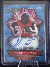2021 Wild Card Alum. Gerrid Doaks Auto RC Blue 27/35 Cincinnati, Texans SSP 🔥 